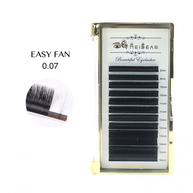 0.07 Fast fanning Blooming Natural Volume Eyelashes Extensions - A